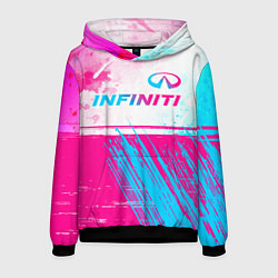 Мужская толстовка Infiniti neon gradient style: символ сверху