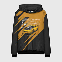 Толстовка-худи мужская Любителям гонок, цвет: 3D-черный