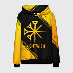 Толстовка-худи мужская Nightwish - gold gradient, цвет: 3D-черный