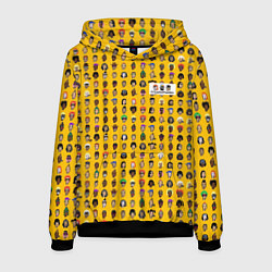 Толстовка-худи мужская Crypto Punks, цвет: 3D-черный