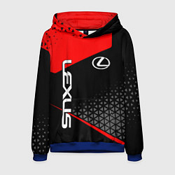 Толстовка-худи мужская Lexus - red sportwear, цвет: 3D-синий