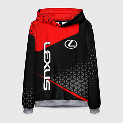 Толстовка-худи мужская Lexus - red sportwear, цвет: 3D-меланж