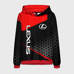 Толстовка-худи мужская Lexus - red sportwear, цвет: 3D-красный