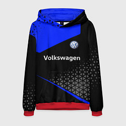 Толстовка-худи мужская Фольцваген - blue uniform, цвет: 3D-красный