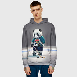 Толстовка-худи мужская Panda striker of the Florida Panthers, цвет: 3D-меланж — фото 2