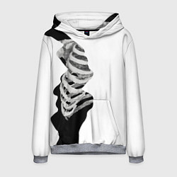 Толстовка-худи мужская Скелет под одеждой, цвет: 3D-меланж