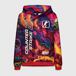 Толстовка-худи мужская CS 2 hyper beast, цвет: 3D-красный