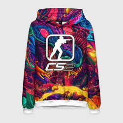Толстовка-худи мужская CS 2 hyperbeast, цвет: 3D-белый
