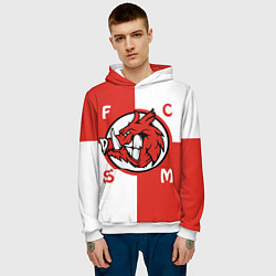Толстовка-худи мужская FCSM мясо, цвет: 3D-белый — фото 2