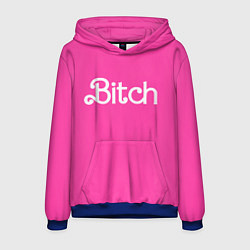 Толстовка-худи мужская Bitch Barbie, цвет: 3D-синий