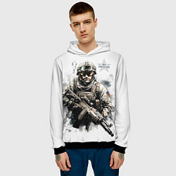 Толстовка-худи мужская ВС России спецназ, цвет: 3D-черный — фото 2