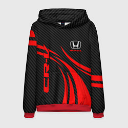 Толстовка-худи мужская Honda CR-V - красный и карбон, цвет: 3D-красный
