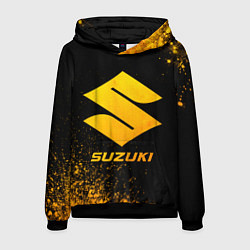 Толстовка-худи мужская Suzuki - gold gradient, цвет: 3D-черный