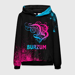 Толстовка-худи мужская Burzum - neon gradient, цвет: 3D-черный