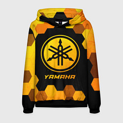 Толстовка-худи мужская Yamaha - gold gradient, цвет: 3D-черный