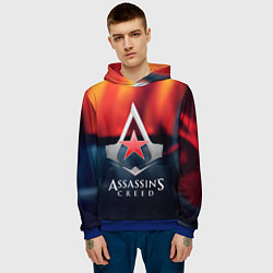 Толстовка-худи мужская Assassins Creed ussr, цвет: 3D-синий — фото 2