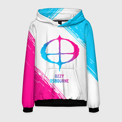 Толстовка-худи мужская Ozzy Osbourne neon gradient style, цвет: 3D-черный