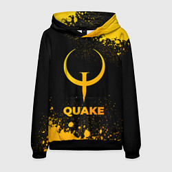 Толстовка-худи мужская Quake - gold gradient, цвет: 3D-черный