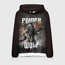 Толстовка-худи мужская Powerwolf: werewolf, цвет: 3D-белый