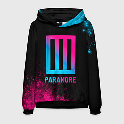 Толстовка-худи мужская Paramore - neon gradient, цвет: 3D-черный