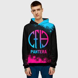 Толстовка-худи мужская Pantera - neon gradient, цвет: 3D-черный — фото 2