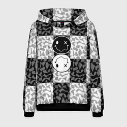 Толстовка-худи мужская Smile chaos, цвет: 3D-черный