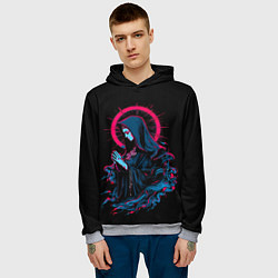 Толстовка-худи мужская Мрачная монахиня, цвет: 3D-меланж — фото 2