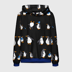 Мужская толстовка Веселая семья пингвинов