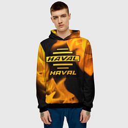 Толстовка-худи мужская Haval - gold gradient, цвет: 3D-черный — фото 2