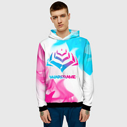 Толстовка-худи мужская Warframe neon gradient style, цвет: 3D-черный — фото 2