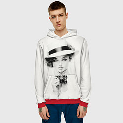 Толстовка-худи мужская Милая девушка с ретро камерой, цвет: 3D-красный — фото 2