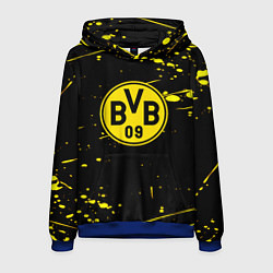 Толстовка-худи мужская Borussia yellow splash, цвет: 3D-синий
