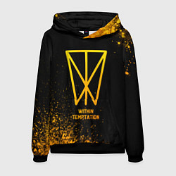 Толстовка-худи мужская Within Temptation - gold gradient, цвет: 3D-черный
