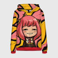 Толстовка-худи мужская Аня Форджер лицо, цвет: 3D-красный