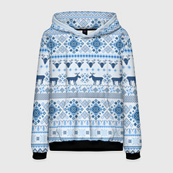 Мужская толстовка Blue sweater with reindeer