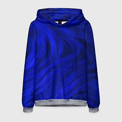 Толстовка-худи мужская Текстура синей шерсти, цвет: 3D-меланж