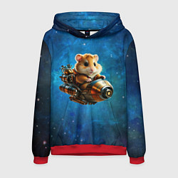 Толстовка-худи мужская Хомялёт, цвет: 3D-красный