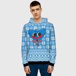 Толстовка-худи мужская Huggy Wuggy christmas sweater, цвет: 3D-черный — фото 2