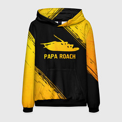 Толстовка-худи мужская Papa Roach - gold gradient, цвет: 3D-черный