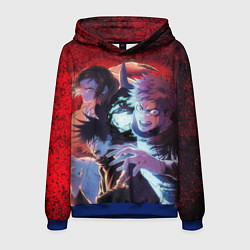 Толстовка-худи мужская Магическая битва - Итадори Юдзи, цвет: 3D-синий