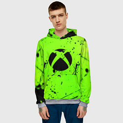 Толстовка-худи мужская Xbox кислотный стиль, цвет: 3D-меланж — фото 2