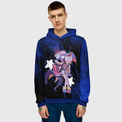 Толстовка-худи мужская Помни и Кейн Удивительный цифровой цирк, цвет: 3D-синий — фото 2