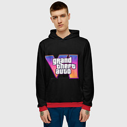 Толстовка-худи мужская Grand Theft Auto 6, цвет: 3D-красный — фото 2