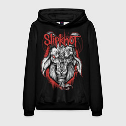 Толстовка-худи мужская Slipknot - козёл, цвет: 3D-черный