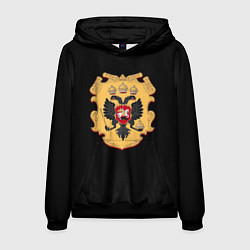 Толстовка-худи мужская Имперский герб символкика, цвет: 3D-черный