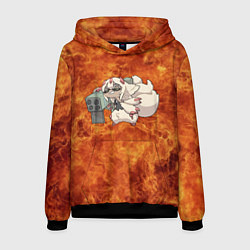 Толстовка-худи мужская Взрывоопасная Фапута, цвет: 3D-черный