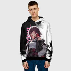 Толстовка-худи мужская Кафка из хонкай, цвет: 3D-черный — фото 2