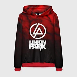 Толстовка-худи мужская Linkin park strom честер, цвет: 3D-красный