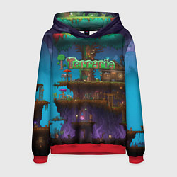 Толстовка-худи мужская Terraria big tree, цвет: 3D-красный