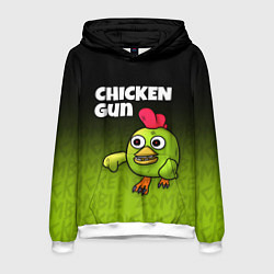Толстовка-худи мужская Chicken Gun - Zombie Chicken, цвет: 3D-белый